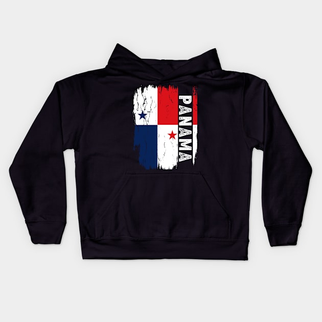 Panama Flag Panamanian Family Sports Vintage Panama Kids Hoodie by Boneworkshop